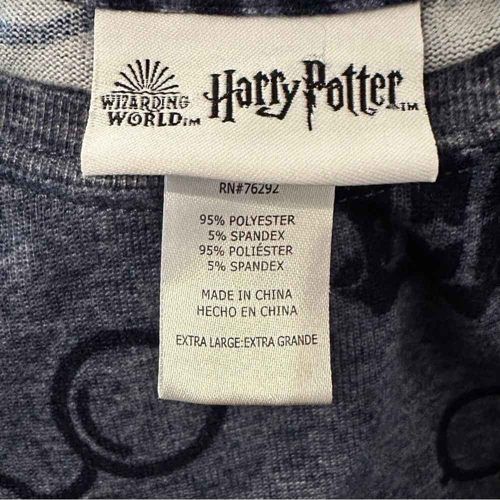 Wizarding World Of Harry Potter Womens sz XL Blue Sweater Top Long Sleeve Crop - Picture 5 of 6